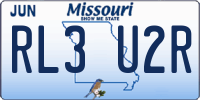 MO license plate RL3U2R
