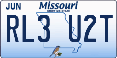 MO license plate RL3U2T