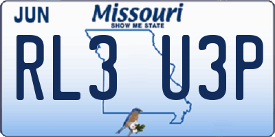 MO license plate RL3U3P