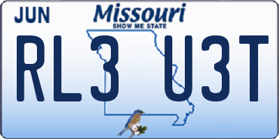 MO license plate RL3U3T