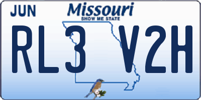 MO license plate RL3V2H