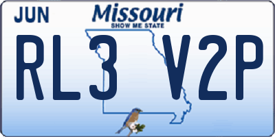 MO license plate RL3V2P