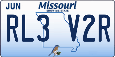MO license plate RL3V2R