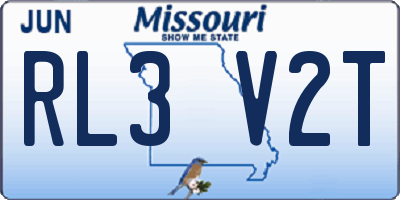 MO license plate RL3V2T