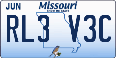 MO license plate RL3V3C