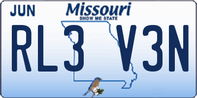MO license plate RL3V3N