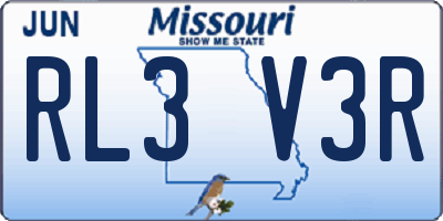 MO license plate RL3V3R