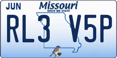 MO license plate RL3V5P