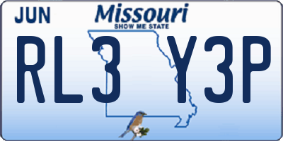 MO license plate RL3Y3P