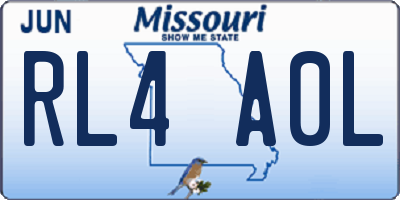 MO license plate RL4A0L