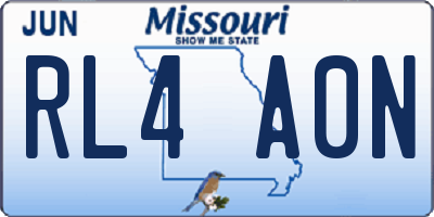 MO license plate RL4A0N