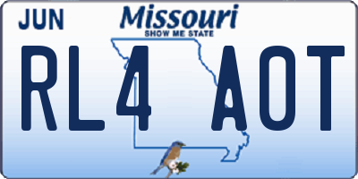 MO license plate RL4A0T