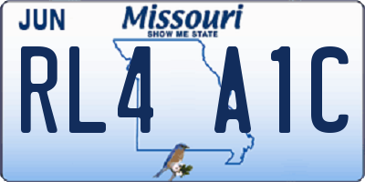 MO license plate RL4A1C
