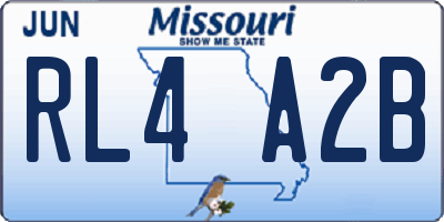 MO license plate RL4A2B