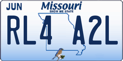 MO license plate RL4A2L