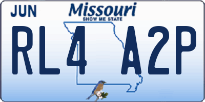 MO license plate RL4A2P