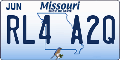 MO license plate RL4A2Q