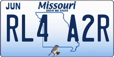 MO license plate RL4A2R
