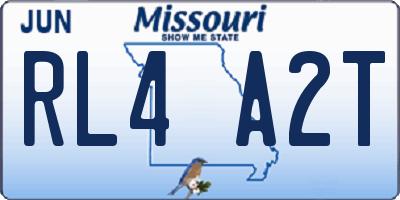 MO license plate RL4A2T
