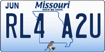 MO license plate RL4A2U