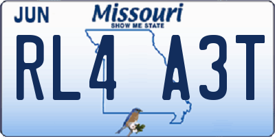 MO license plate RL4A3T