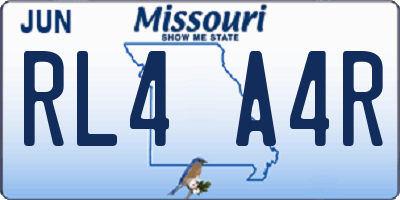 MO license plate RL4A4R