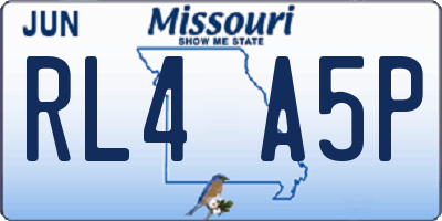 MO license plate RL4A5P