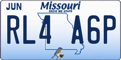 MO license plate RL4A6P