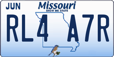 MO license plate RL4A7R