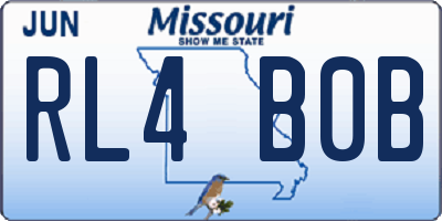 MO license plate RL4B0B