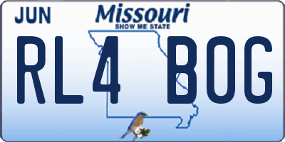 MO license plate RL4B0G