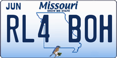 MO license plate RL4B0H