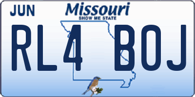 MO license plate RL4B0J