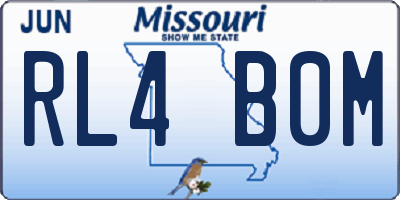MO license plate RL4B0M