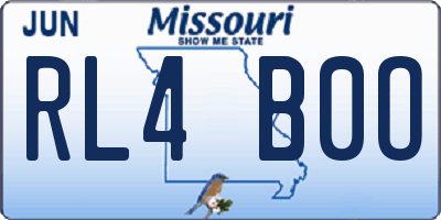 MO license plate RL4B0O