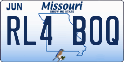 MO license plate RL4B0Q