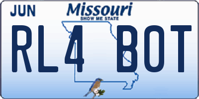 MO license plate RL4B0T
