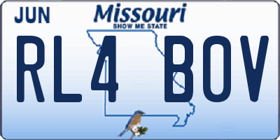 MO license plate RL4B0V