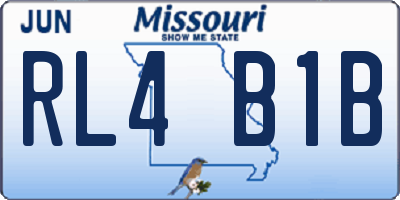 MO license plate RL4B1B