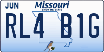 MO license plate RL4B1G