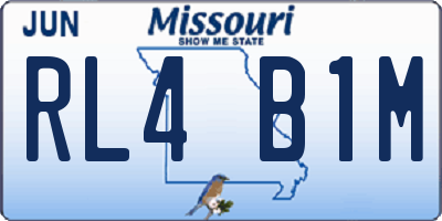 MO license plate RL4B1M