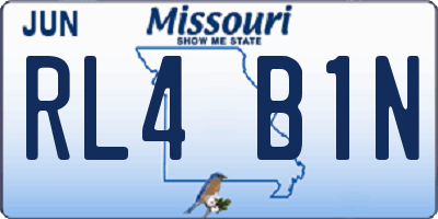 MO license plate RL4B1N
