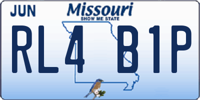 MO license plate RL4B1P