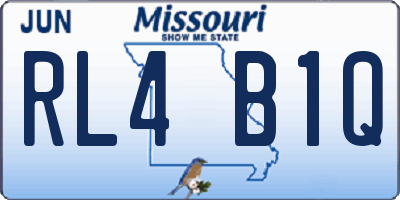 MO license plate RL4B1Q