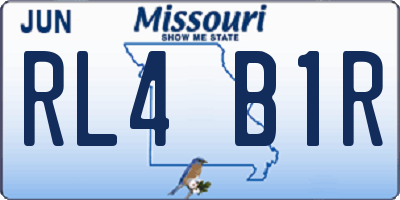 MO license plate RL4B1R