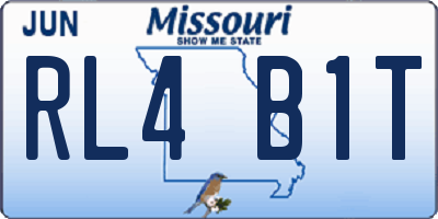 MO license plate RL4B1T