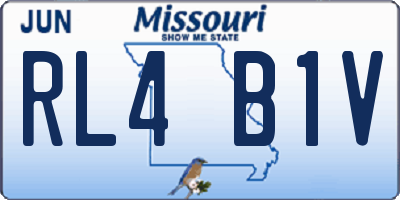 MO license plate RL4B1V