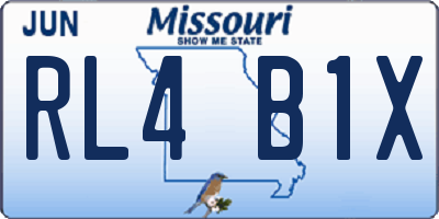 MO license plate RL4B1X