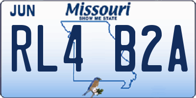 MO license plate RL4B2A