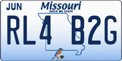 MO license plate RL4B2G